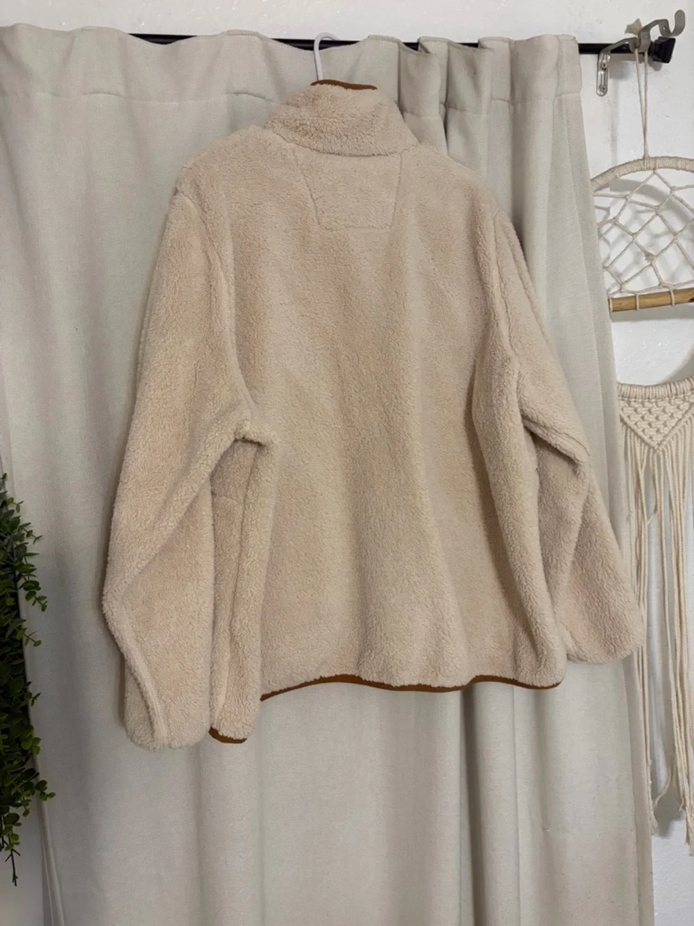 Carhartt Tan and Cream Sherpa-Lined Hooded Jacket - Picture 4 of 4